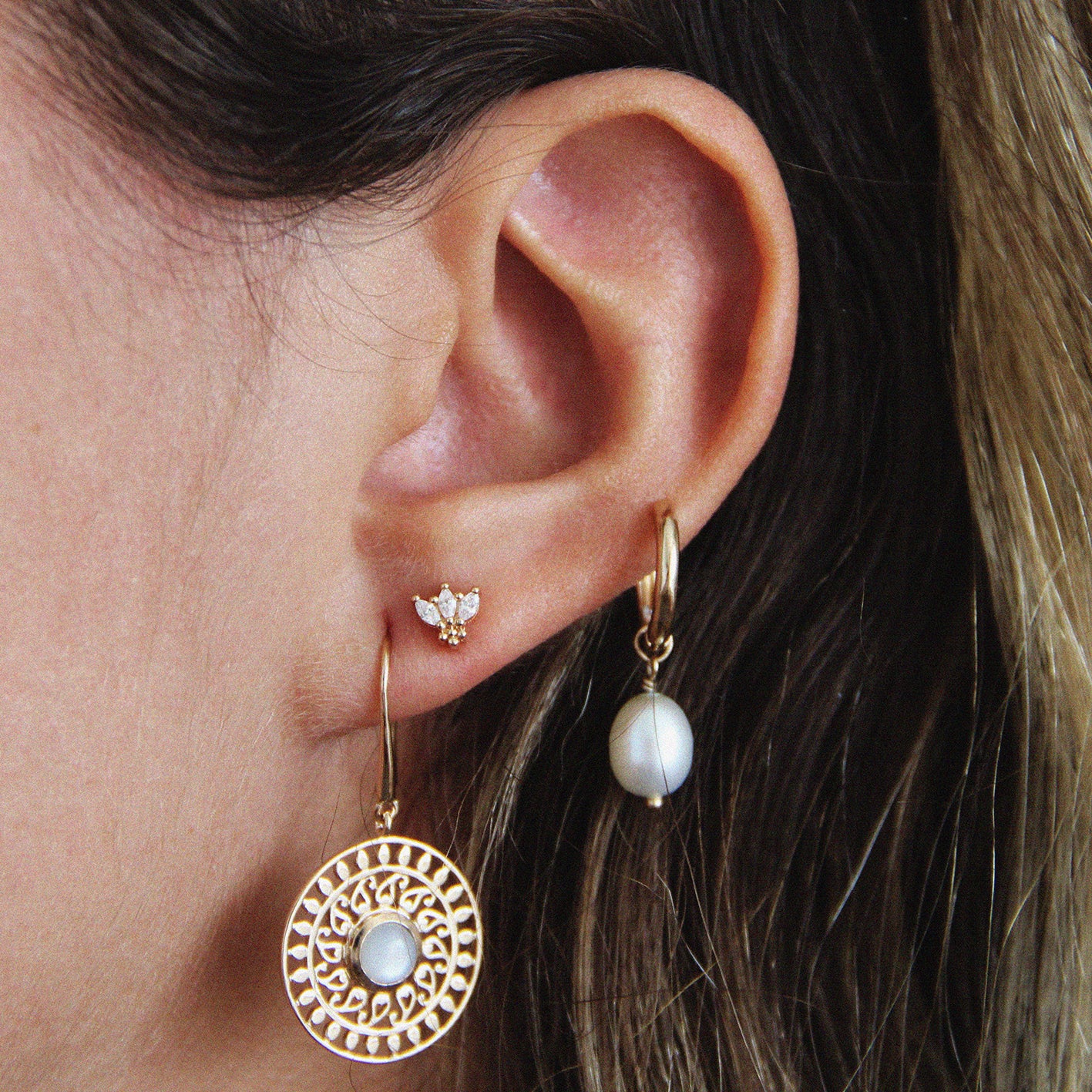 Boucles d'oreilles "Pensée"