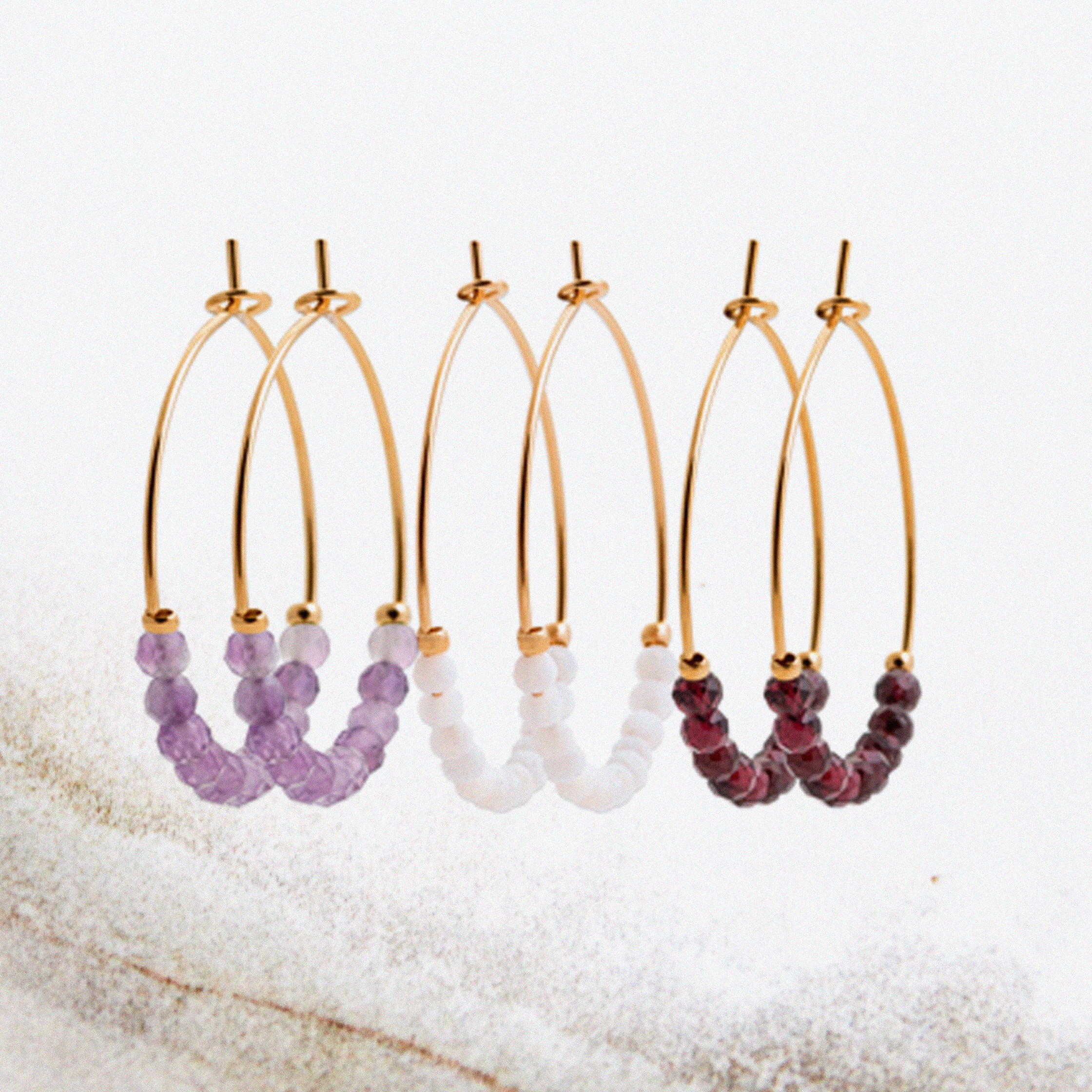 Boucles d'oreilles "Protection Intuition Passion"